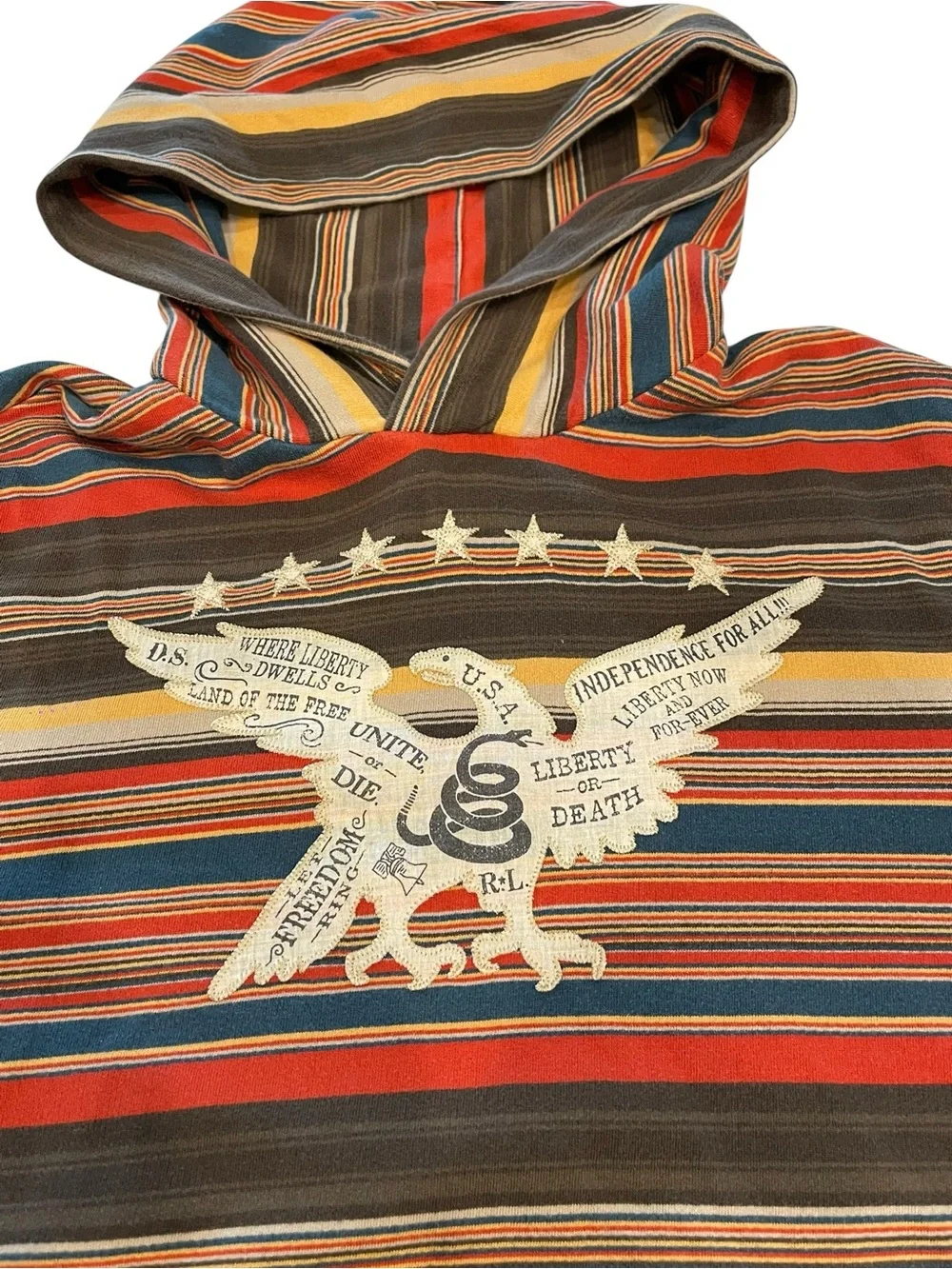Ralph Lauren Hoodie Patriotic Eagle Denim & Supply Cotton XL